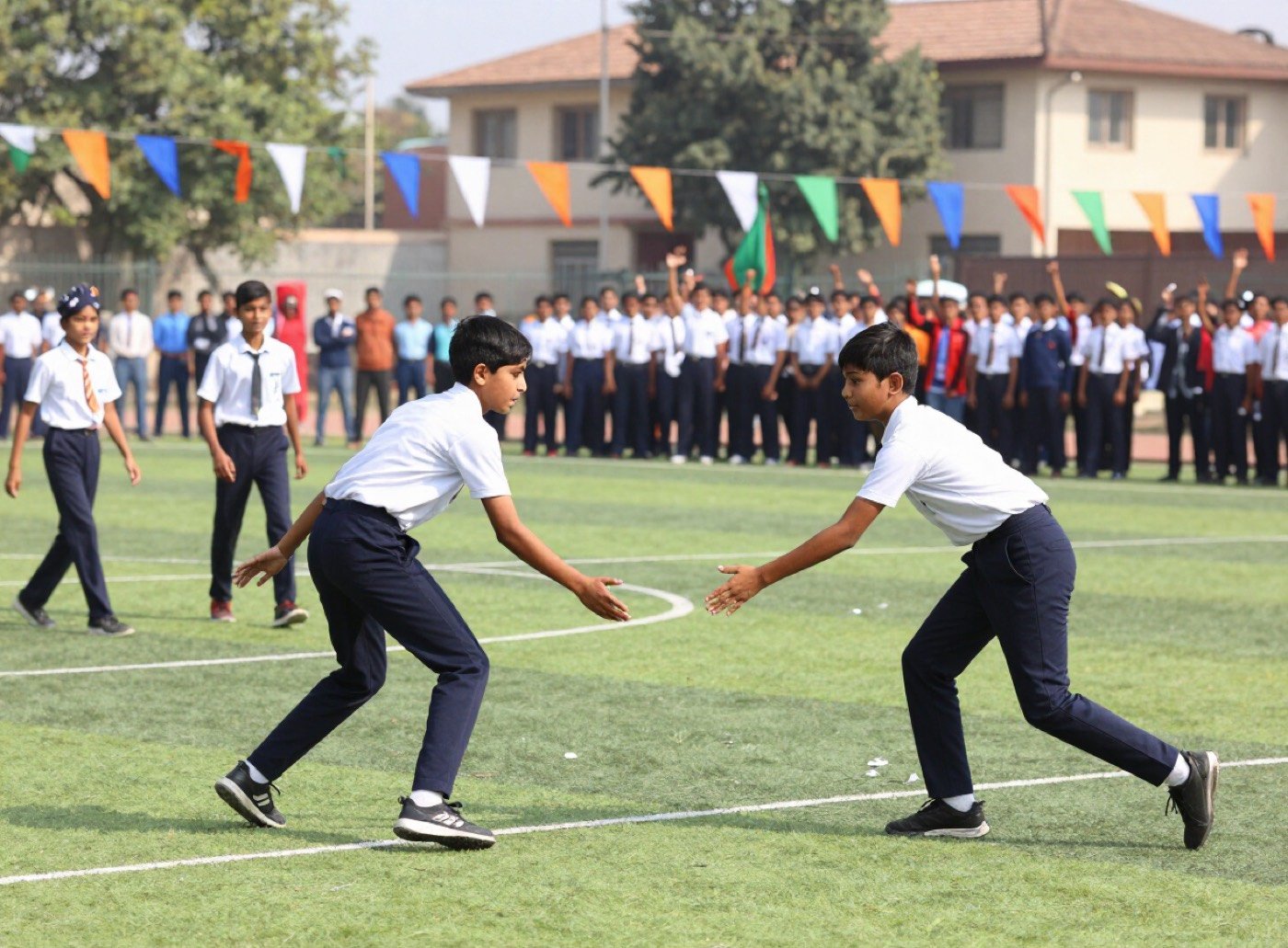 Kho-kho finals at the annual sports day